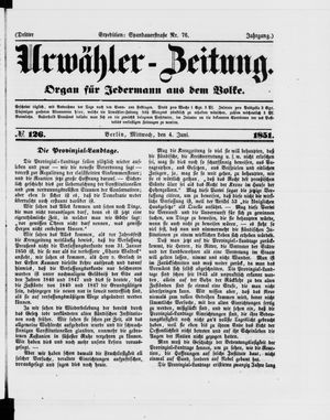 Urwähler-Zeitung on Jun 4, 1851