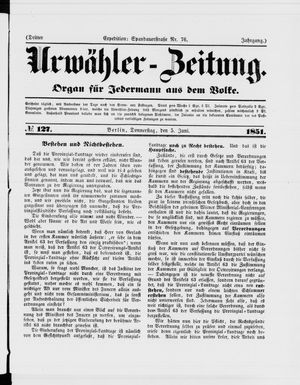 Urwähler-Zeitung on Jun 5, 1851