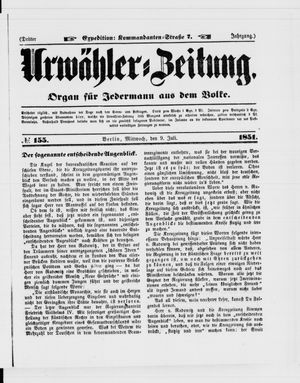 Urwähler-Zeitung vom 09.07.1851