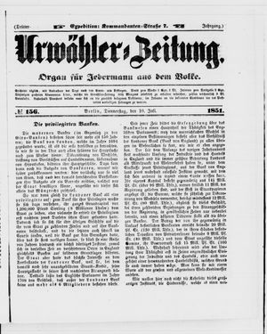 Urwähler-Zeitung vom 10.07.1851