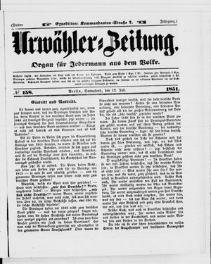 Urwähler-Zeitung vom 12.07.1851