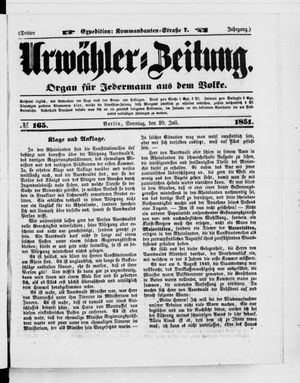 Urwähler-Zeitung vom 20.07.1851