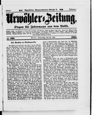 Urwähler-Zeitung vom 24.07.1851