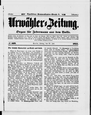 Urwähler-Zeitung vom 25.07.1851