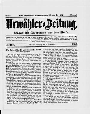 Urwähler-Zeitung on Sep 9, 1851