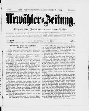 Urwähler-Zeitung vom 14.10.1851