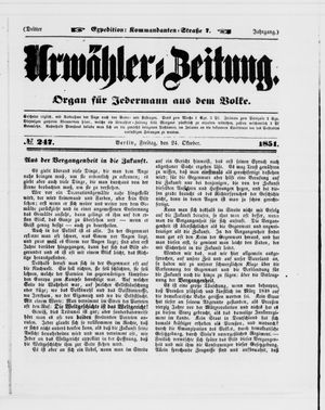 Urwähler-Zeitung on Oct 24, 1851