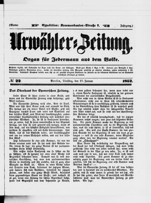Urwähler-Zeitung on Jan 27, 1852