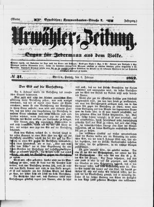 Urwähler-Zeitung vom 06.02.1852