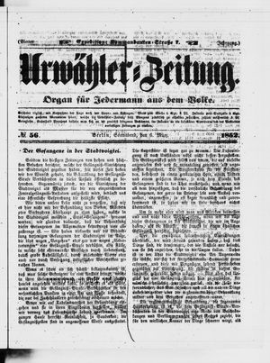 Urwähler-Zeitung vom 06.03.1852