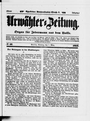 Urwähler-Zeitung vom 07.03.1852