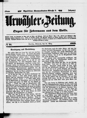 Urwähler-Zeitung on Mar 24, 1852