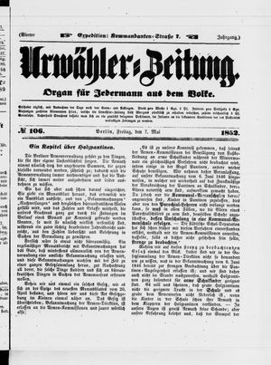 Urwähler-Zeitung vom 07.05.1852