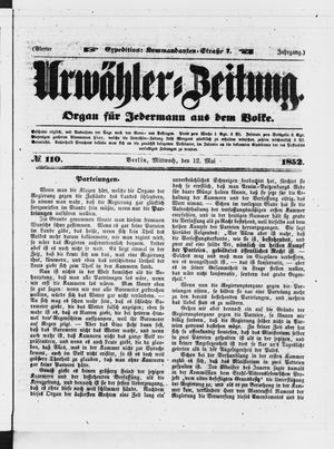 Urwähler-Zeitung vom 12.05.1852