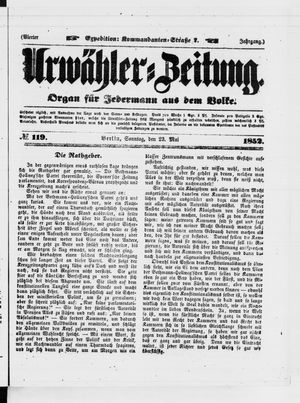 Urwähler-Zeitung vom 23.05.1852