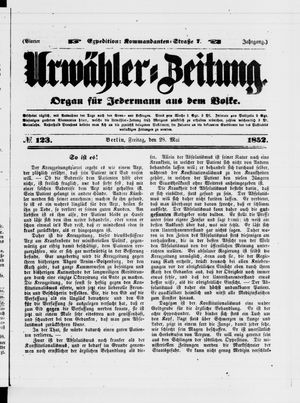 Urwähler-Zeitung vom 28.05.1852