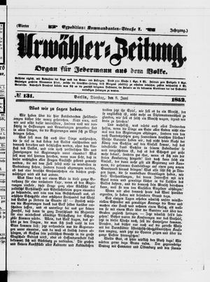 Urwähler-Zeitung vom 08.06.1852