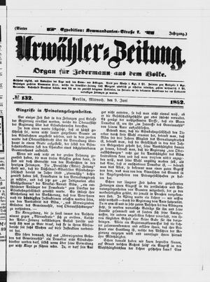 Urwähler-Zeitung vom 09.06.1852