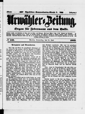 Urwähler-Zeitung vom 24.06.1852