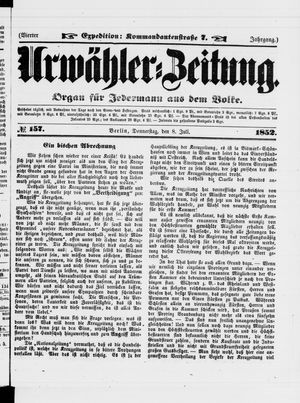 Urwähler-Zeitung vom 08.07.1852