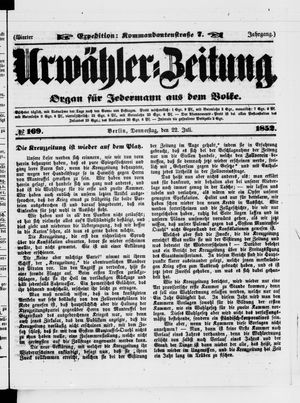 Urwähler-Zeitung vom 22.07.1852