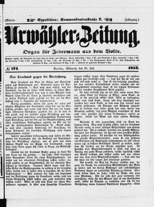 Urwähler-Zeitung on Jul 28, 1852