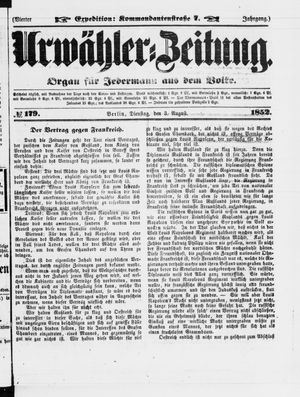 Urwähler-Zeitung vom 03.08.1852