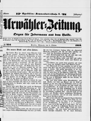Urwähler-Zeitung vom 06.10.1852