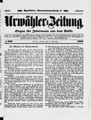 Urwähler-Zeitung vom 05.11.1852