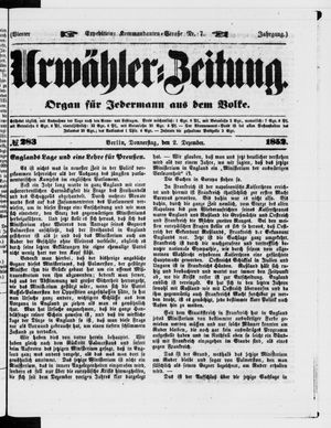 Urwähler-Zeitung on Dec 2, 1852