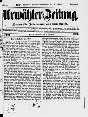 Urwähler-Zeitung vom 08.12.1852