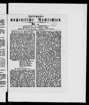 Züllichauer wöchentliche Nachrichten on Jan 25, 1835