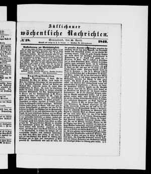 Züllichauer wöchentliche Nachrichten vom 30.04.1842