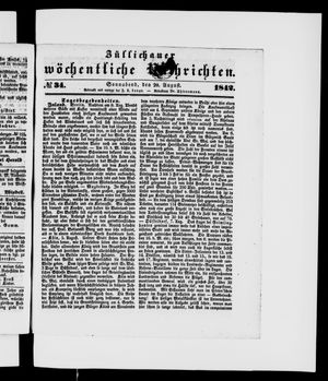 Züllichauer wöchentliche Nachrichten vom 20.08.1842