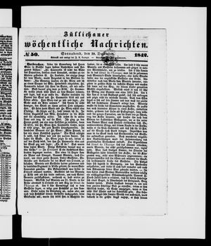 Züllichauer wöchentliche Nachrichten vom 10.12.1842