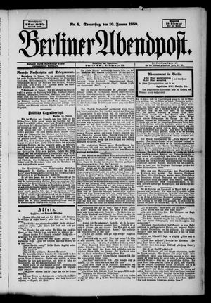 Berliner Abendpost vom 10.01.1889