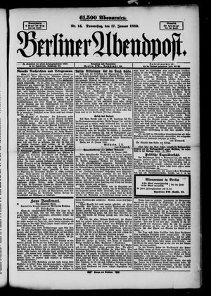 Berliner Abendpost vom 17.01.1889