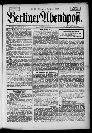 Berliner Abendpost vom 21.01.1889