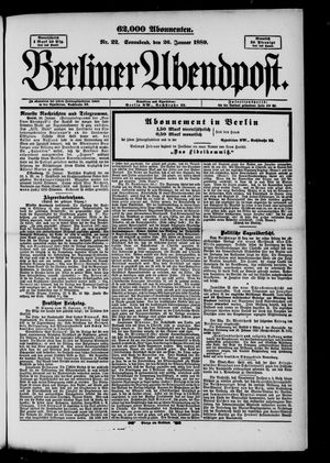 Berliner Abendpost vom 26.01.1889