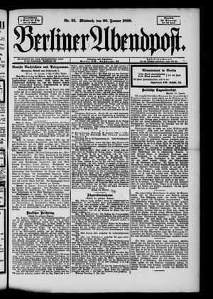 Berliner Abendpost on Jan 30, 1889