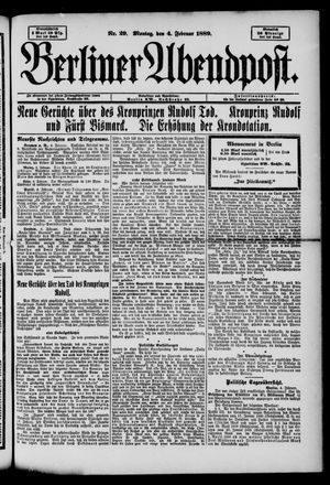 Berliner Abendpost vom 04.02.1889
