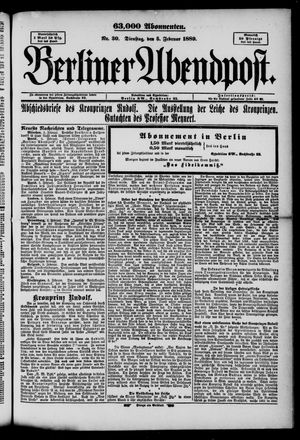 Berliner Abendpost vom 05.02.1889