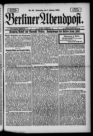 Berliner Abendpost on Feb 7, 1889