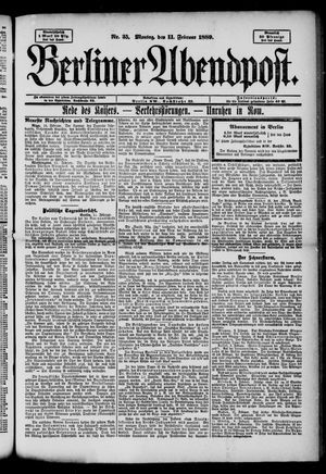 Berliner Abendpost vom 11.02.1889