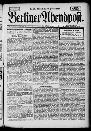 Berliner Abendpost vom 20.02.1889