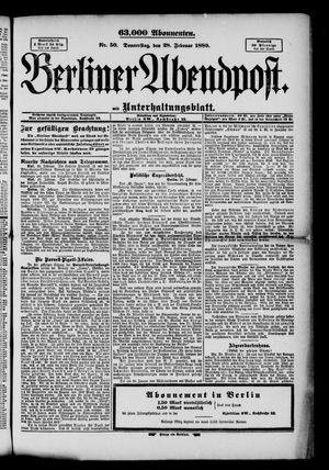 Berliner Abendpost vom 28.02.1889