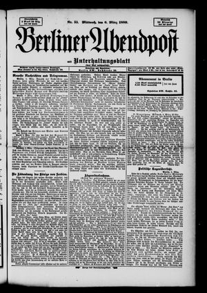 Berliner Abendpost on Mar 6, 1889