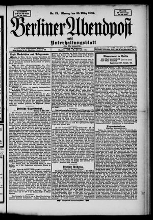 Berliner Abendpost vom 25.03.1889
