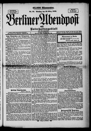 Berliner Abendpost vom 26.03.1889
