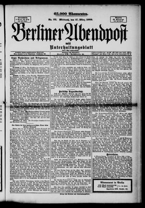 Berliner Abendpost vom 27.03.1889